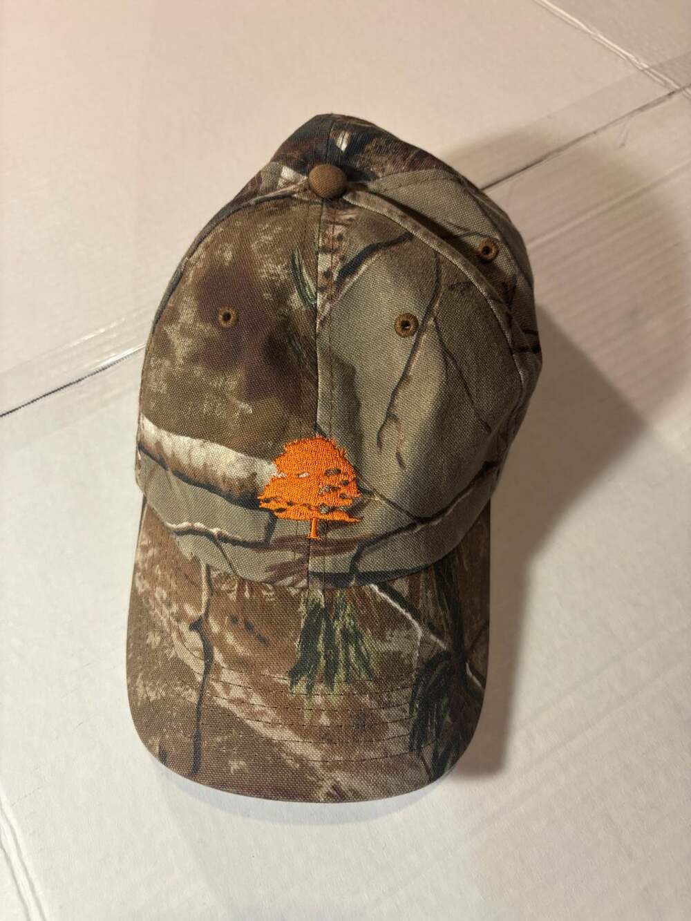 Legendary Whitetails Camo Baseball Cap with Orange Tree Logo Legendary Headwear